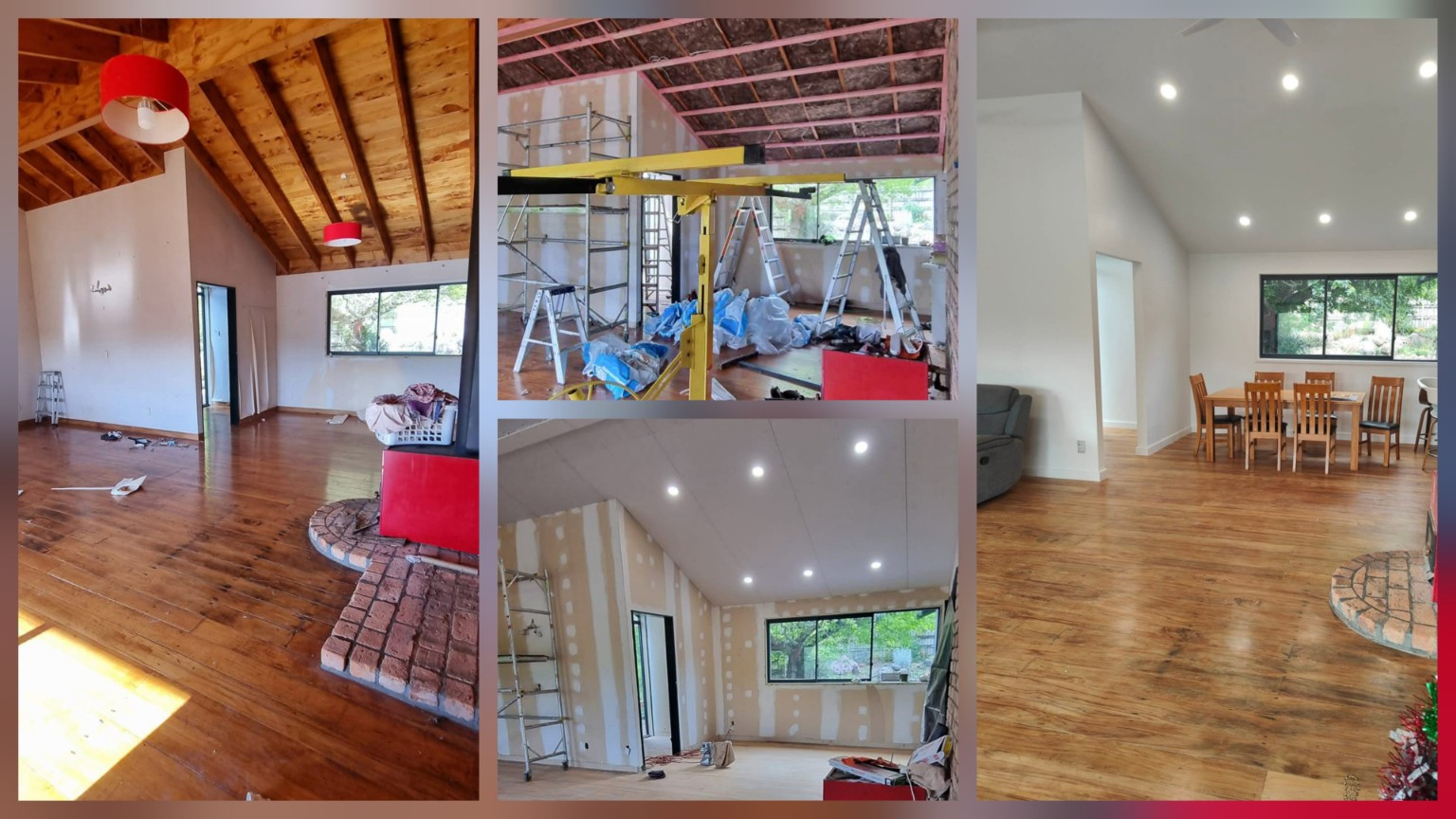 Interior renovation project progress